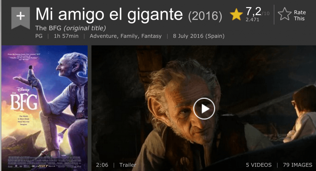 Primeras críticas Mi amigo el gigante (Spielberg)