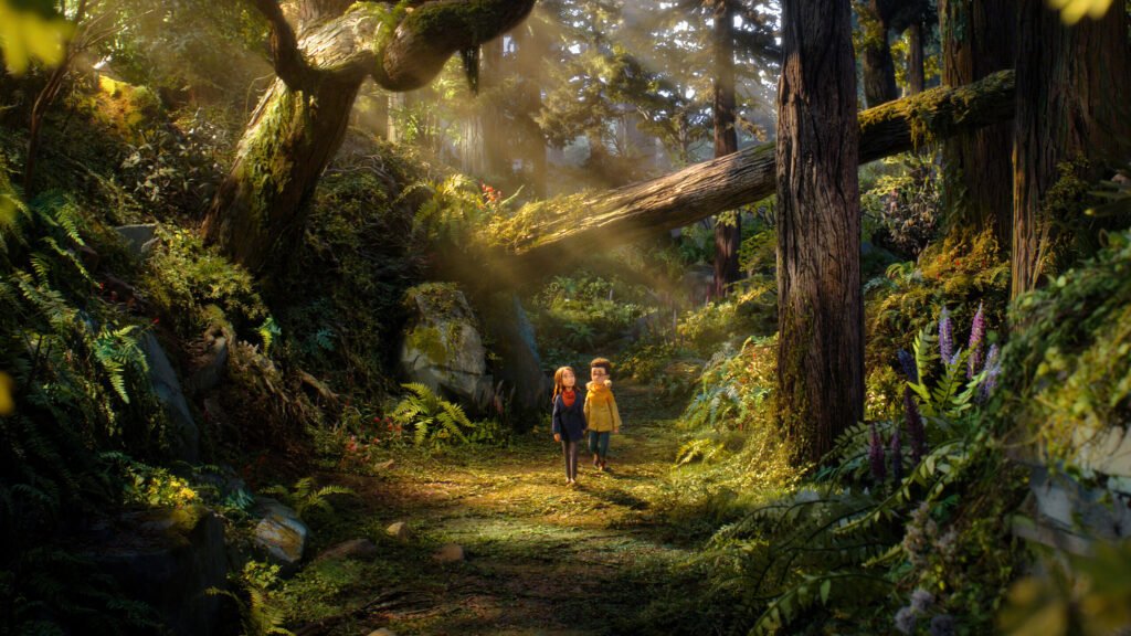 Prue y Curtis en el bosque | Wildwood fotograma